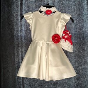 Adorable Custom Little Girls Dress W/Handbag and Headband